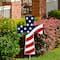 Glitzhome® 32" Patriotic Americana Double-Sided Metal Cross Yard Stake